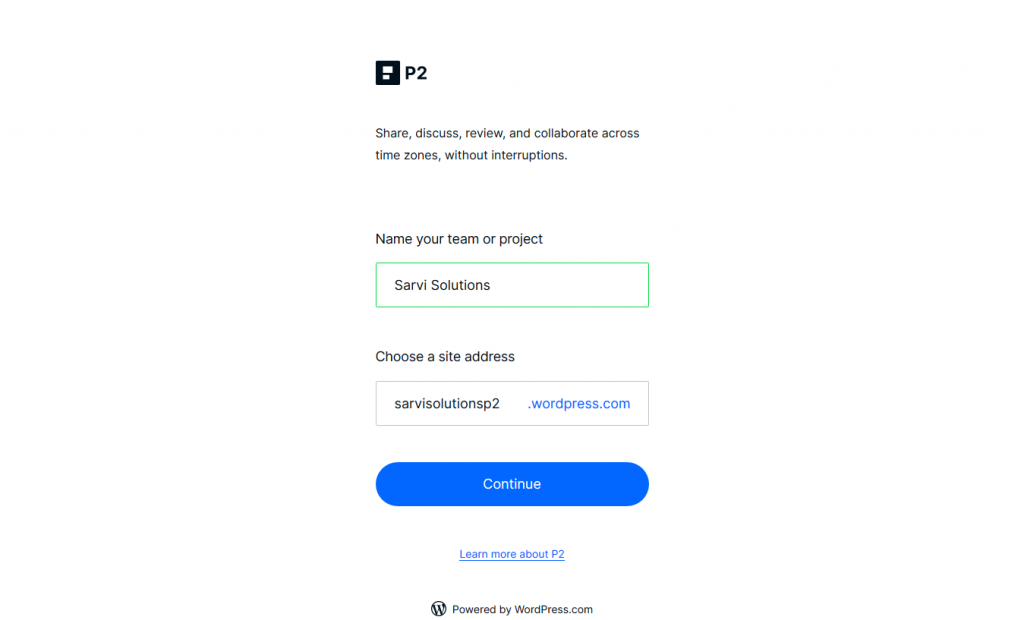 WordPress P2